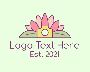 Lens - Blooming Lotus Camera logo design