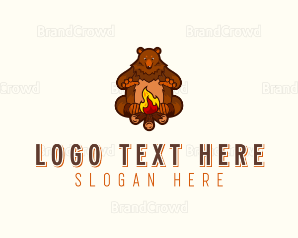 Outdoor Camping Bear Logo