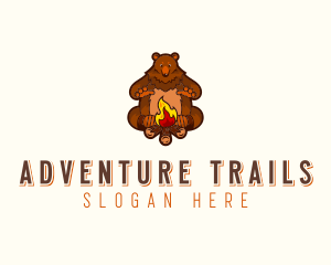 Outdoor Camping Bear logo design