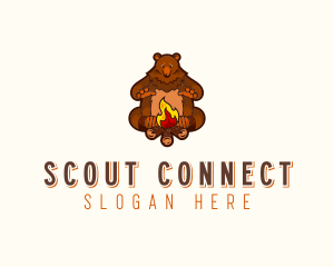 Outdoor Camping Bear logo design