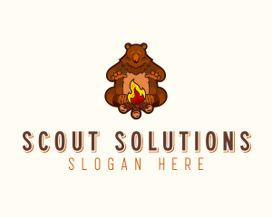 Outdoor Camping Bear logo design