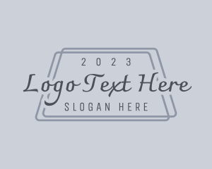 Delicate - Elegant Cursive Trapezoid logo design