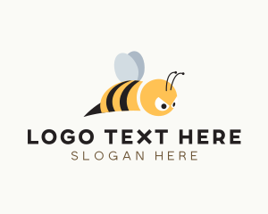 Beekeeper - Angry Honey Bee logo design