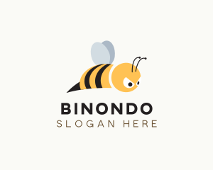 Honey - Angry Honey Bee logo design