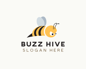 Bees - Angry Honey Bee logo design