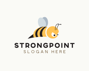 Wasp - Angry Honey Bee logo design