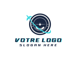Airplane Gauge Meter Logo