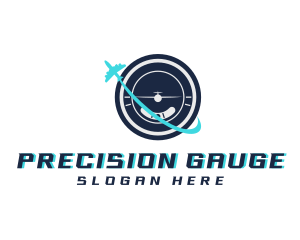 Gauge - Airplane Gauge Meter logo design