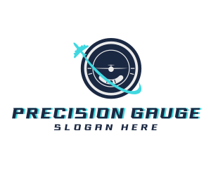 Airplane Gauge Meter logo design