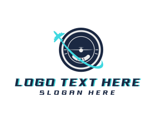 Aviation - Airplane Gauge Meter logo design