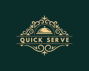 Serving Dish Restaurant Cuisine logo design