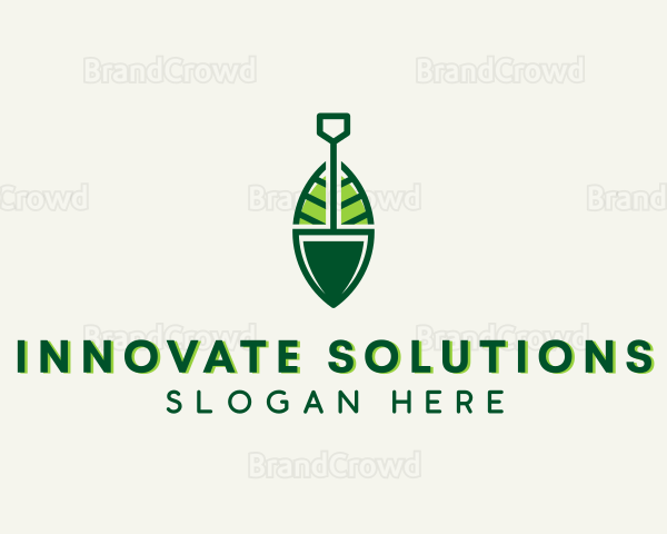 Gardening Leaf Shovel Logo