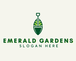 Gardening Plant Shovel logo design