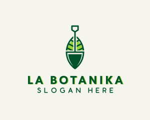 Landscaping - Gardening Leaf Shovel logo design