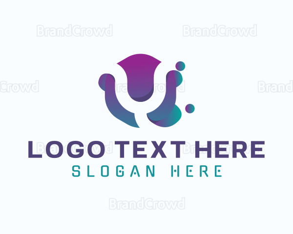 Abstract Gradient Liquid Letter Y Logo