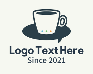 Message - Coffee Cup Messenger logo design