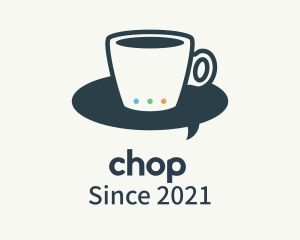 Message - Coffee Cup Messenger logo design
