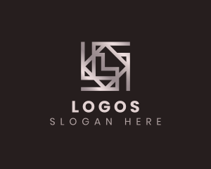 Geometric Pattern Letter L logo design