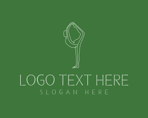 Human Body - Flexible Yoga Line Art logo design