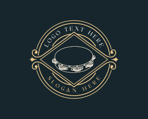 Badge - Musical Instrument Tambourine logo design