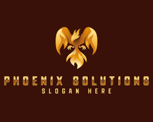 Fire Phoenix Bird logo design