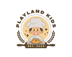 Cute Baker Bread logo design