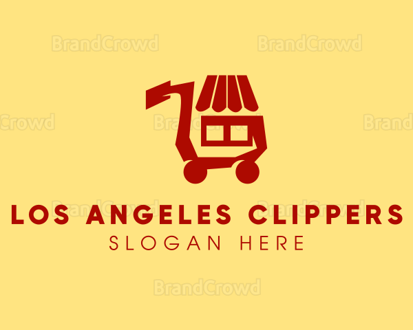 Supermarket Shopping Cart Logo