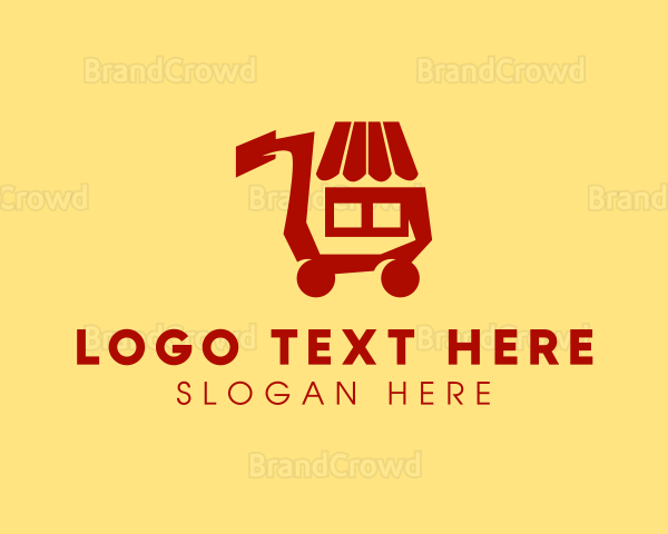 Supermarket Shopping Cart Logo