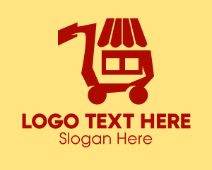 Shop - Supermarket Shopping Cart logo design