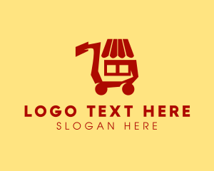 Grocer - Supermarket Shopping Cart logo design