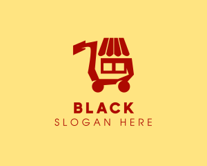 Supermarket Shopping Cart  Logo