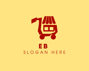 Supermarket Shopping Cart  Logo