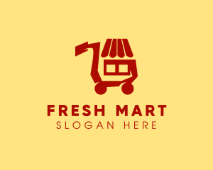 Supermarket - Supermarket Shopping Cart logo design