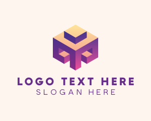 3D Abstract Structure logo design