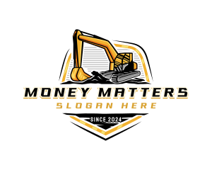 Excavation - Excavator Digging Construction logo design