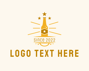 Club - Gold Beer Bottle logo design