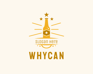 Gold Beer Bottle  Logo