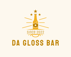 Gold Beer Bottle  logo design