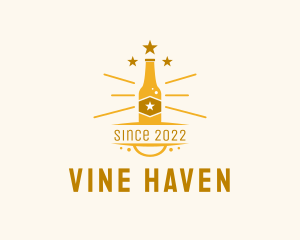 Gold Beer Bottle  logo design