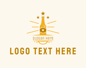 Gold Beer Bottle  Logo