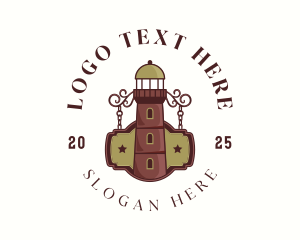 Tower - Lighthouse Tower Structure logo design