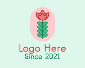 Scent - Rose Flower Stalk logo design