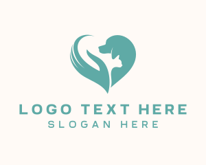 Animal Rescue - Cat Dog Pet Love logo design