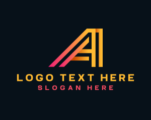 Express - Software App Technology Letter A logo design