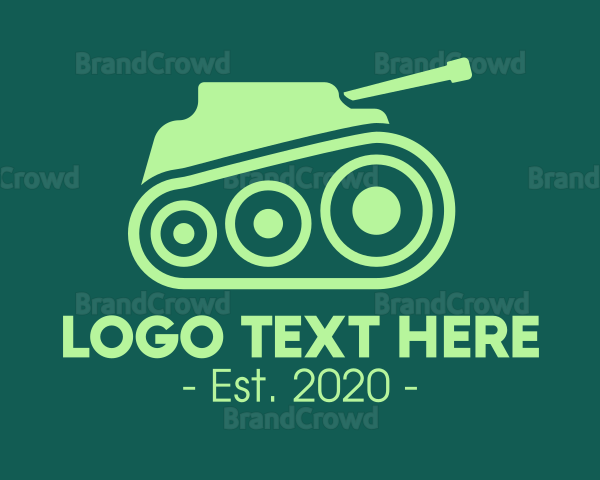 Green Military Tank Logo