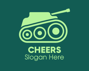 Green Military Tank Logo