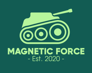 Green Military Tank logo design