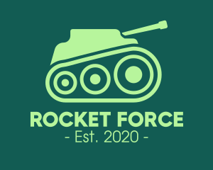 Missile - Green Military Tank logo design