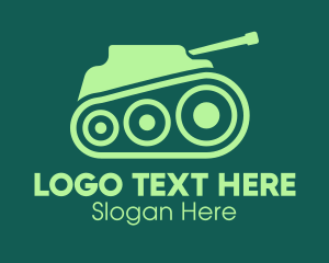 Green Military Tank Logo