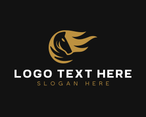 Horse Breeding - Horse Stallion Mane logo design